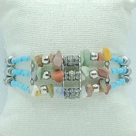 Chip Stone Seed Bead Bracelet - Picture 1 of 6